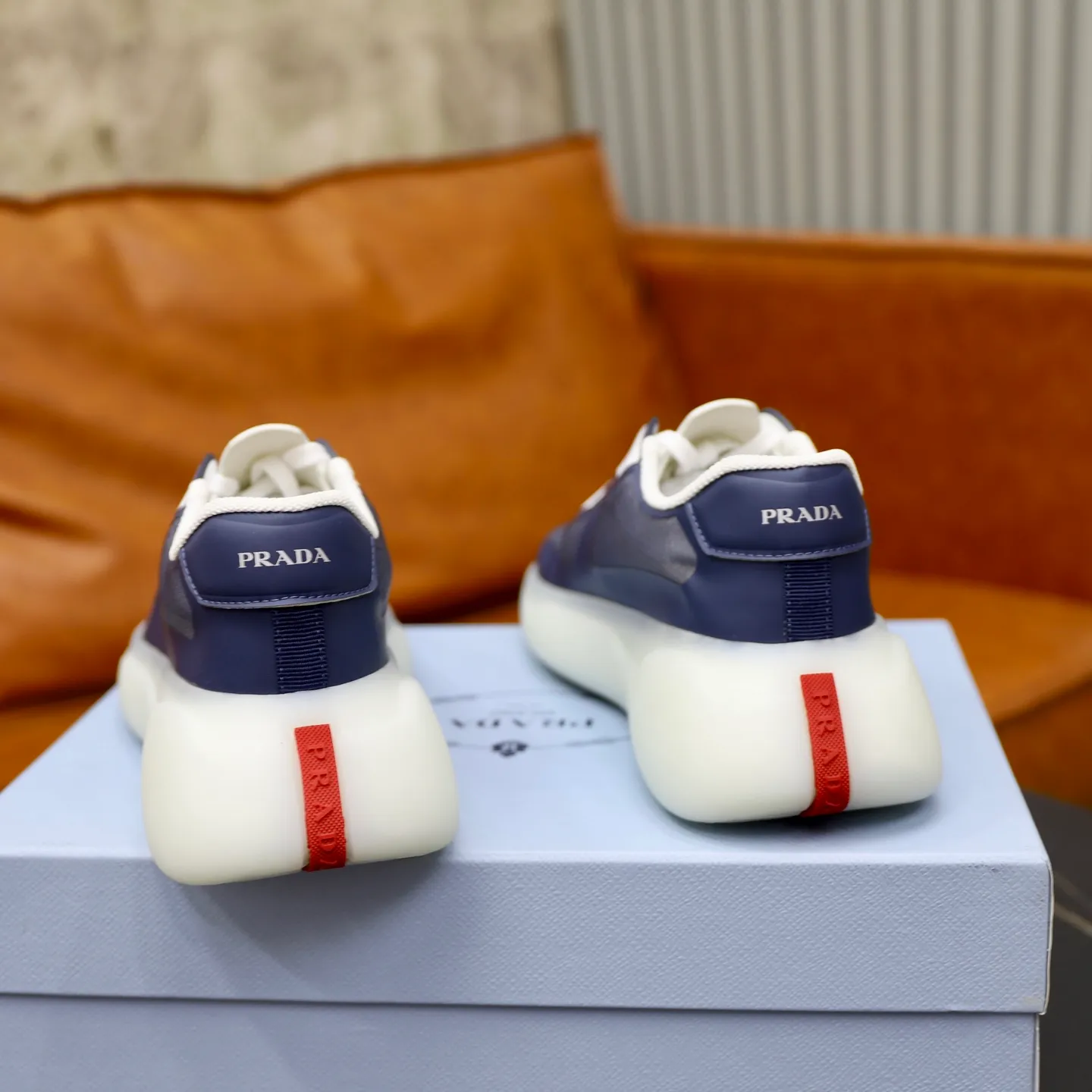 Men's Shoes 💰760💰 PRADA America's Cup Recycled Nylon and Bike Fabric Sneakers Practical and innovative, these regenerated nylon sneakers are modern, with lightweight soles and minimalist details. The upper is decorated with temperature-locking adhesive tape, screen-printed ADA logo, nylon loop shoelaces, T sole, made of ultra-light foam rubber filling material, rubber pattern texture, sole height: 40 mm, removable fabric-covered insole, Size 39-44